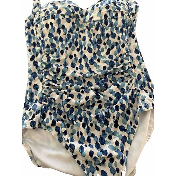 Niptuck Swim Swimsuit Women's White Multicolor Dots Multi-Fit Cup Size 6 - Picture 2 of 7